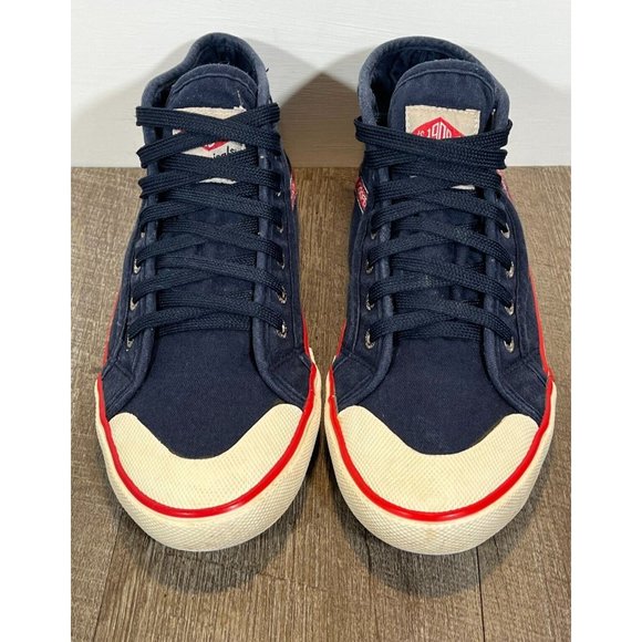 Lee Cooper Originals * UK * M8 / W10 * US 8.5 * Canvas Sneaker * Navy/Red/White - Picture 3 of 15
